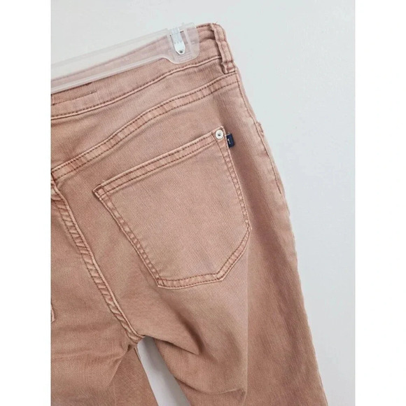 Pilcro Anthropologie Bronze Boho Low Rise Icon Faded Flared Y2K Cotton Jeans 28 - Picture 9 of 14